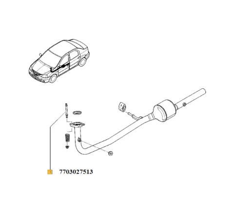 Surub m8 x 125 Logan Renault 7703027513