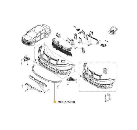 Element aerodinamic bara fata Renault 960155505r