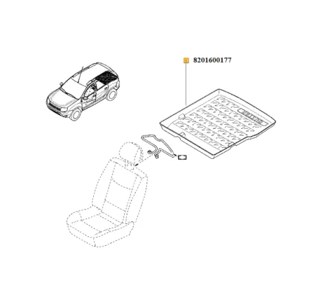 Tavita protectie portbagaj Duster 4x4 Renault 8201600177