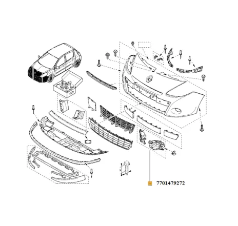 Colectie ornament proiectoare Renault 7701479272
