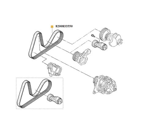 Curea transmisie Renault 8200833550