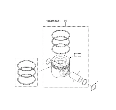 Colectie piston Dacia Loganclasa l (cu segmenti) Renault 120a16332r
