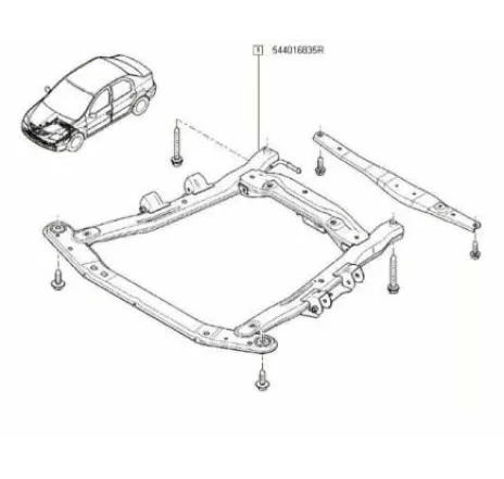 Cadru motor Dacia Logan/Sandero Renault 544016835r