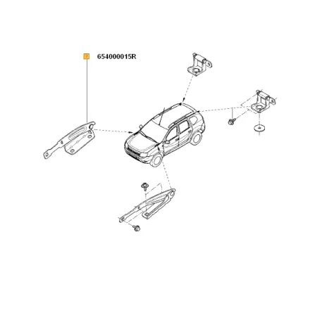 Balama capota fata dreapta Duster Renault 654000015r