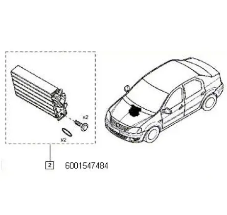 Radiator incalzire (habitaclu) Dacia Logan/Dacia Sandero/Duster Renault 6001547484
