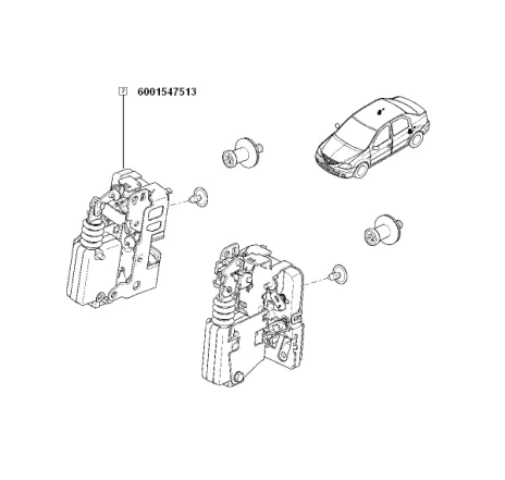 Broasca usa elec.Dacia Logan spate dreapta Renault 6001547513