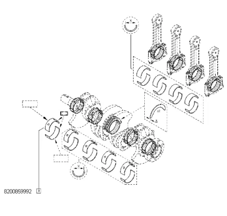 Semi cuzinet arbore cotit Dacia Logan/Dacia Sandero Renault 8200859992