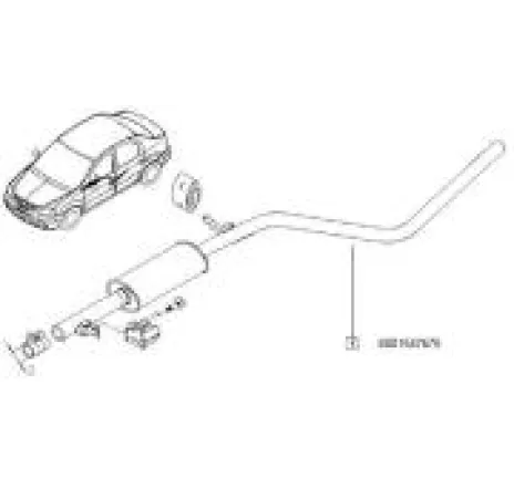 Toba intermediara Dacia Logan 1.4/1.6 (cu site) Renault 6001547675