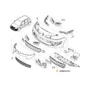 Grila centrala intrare aer Renault Megane II 8200412379