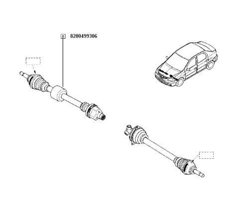 Planetara dreapta Dacia Logan/Sandero ii Renault 8200499306