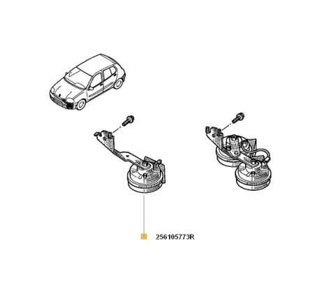 Claxon Renault Clio ii 256105773r