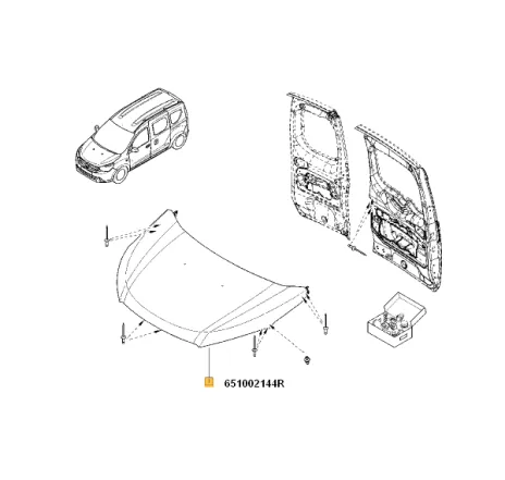 Capota fata Dacia Dokker/Dacia Lodgy Renault 651002144r