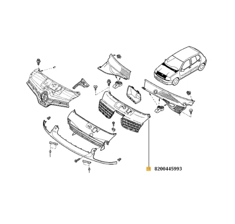 Grila calandru Renault 8200445993