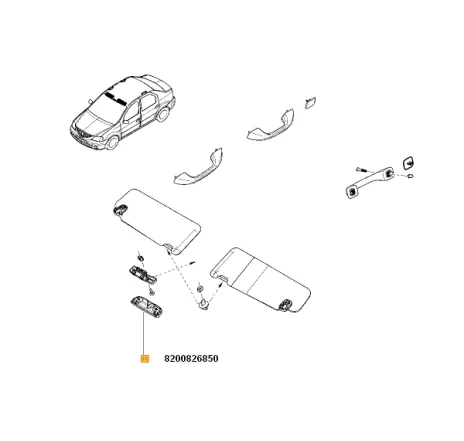 Suport ochelari Dacia Logan Renault 8200826850