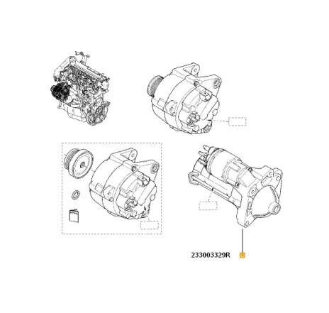 Electromotor Dacia Logan/Dacia Sandero 1.5(euro 4) - echipare valeo Renault 233003329r