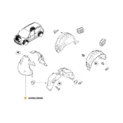 Carenaj roata dreapta Scenic II Renault 8200430600