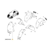 Carenaj roata fata dreapta spre fata Renault 8200334163