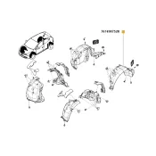 Carenaj roata stanga spate Renault 767498752r