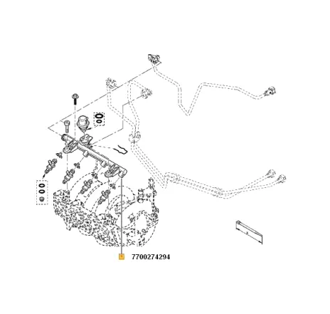 Rampa carburant fara retur Clio ii.iii Renault 7700274294