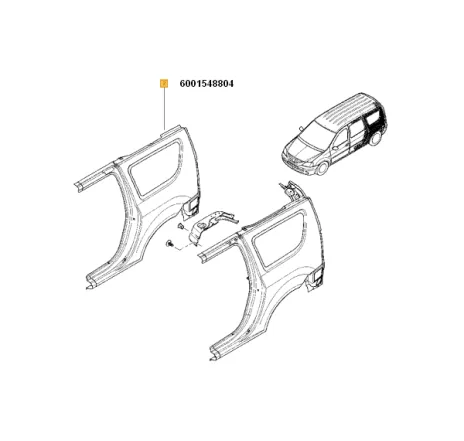 Aripa spate stanga AS Dacia Logan MCV 6001548804 Renault