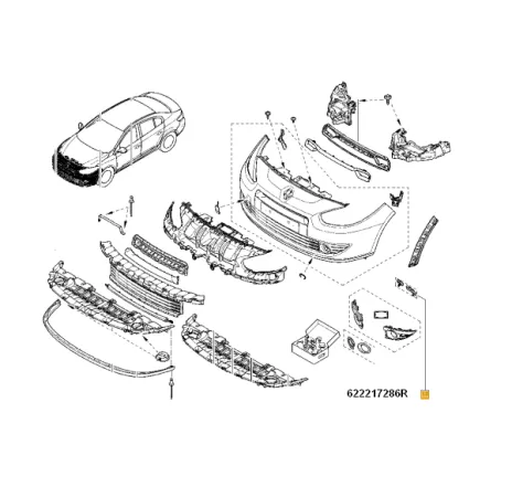 Set suporti bara fata Renault Fluence 622217286r