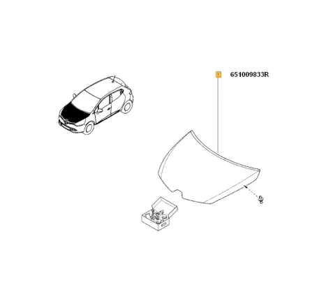 Capota motor Clio IV Renault 651009833r