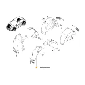 Carenaj roata stanga fata spre fata  Renault Clio 3 (R0/1) 09.2005-2014 8200289935