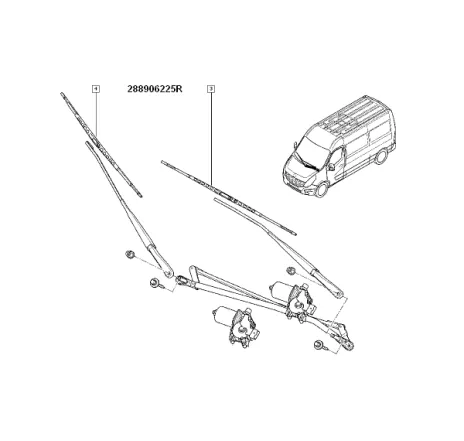 Set stergatoare parbriz Renault 288906225r