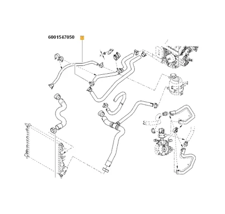 Conducta intrare vas expansiune Renault 6001547050