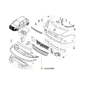 Grila centrala bara fata Renault 622541459r
