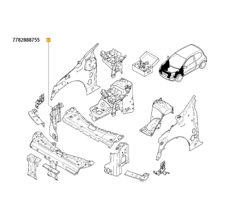 Grila aer twingo Renault 7782888755