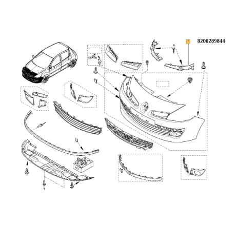 Suport praguri Clio iii Renault 8200289844