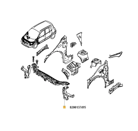 Suport far stanga Renault 8200137495