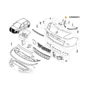 Suport dreapta bara fata sub far Renault 8200800091