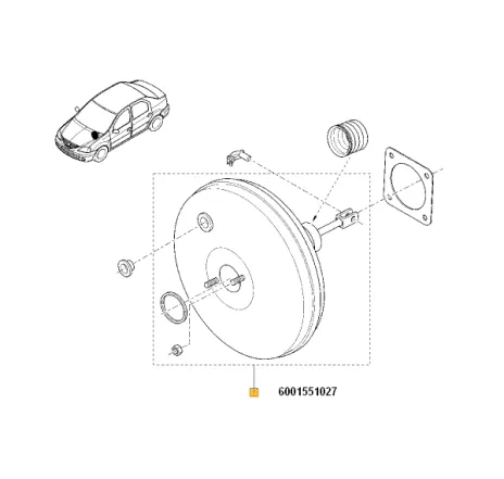 Servofrana Dacia Logan Renault 6001551027