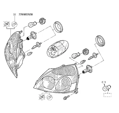 Far dreapta Clio ii Renault 7701057658