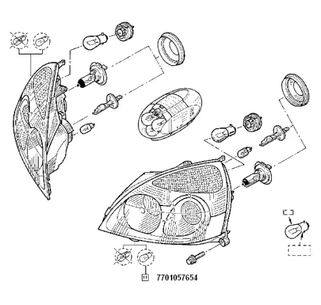 Far stanga Renault Clio II 7701057654