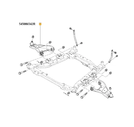 Brat suspensie. inf. dreapta echipat Duster Renault 545000138r
