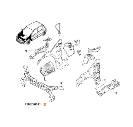 Masca fata Renault Clio III 8200290143
