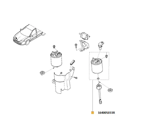 Filtru combustibil Renault Kangoo II 1.5 dCi – 164001137R