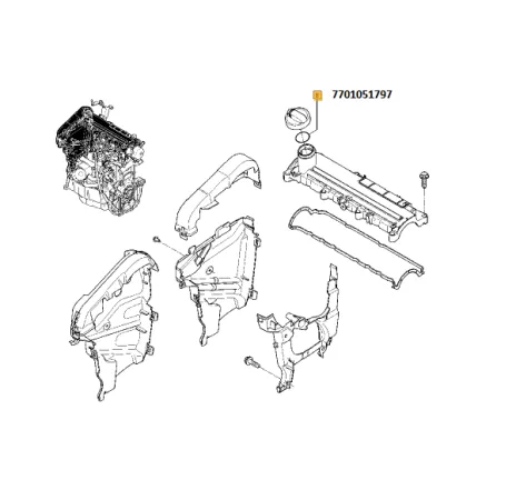 Garnitura buson ulei Dacia Logan Renault 7701051797