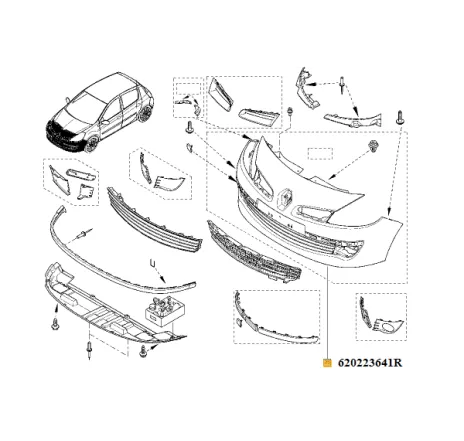 Bara fata Renault Clio III 620223641R