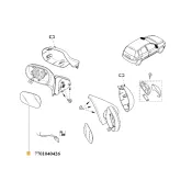 Sticla oglinda stanga mecanica Renault Clio II / Megane 7701040426