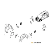 Carenaj roata fata stanga Dacia Dokker Renault 638411852r