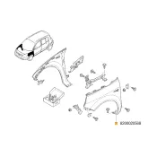 Aripa fata stanga Renault Scenic II 8200020568