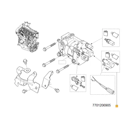 Regulator presiune carburant E3 / E4 7701206905 Renault
