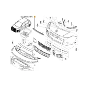Grila radiator Clio iii Renault 622565519r
