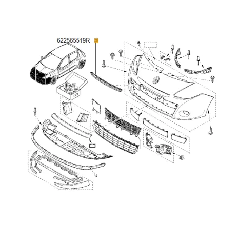 Grila radiator Clio iii Renault 622565519r