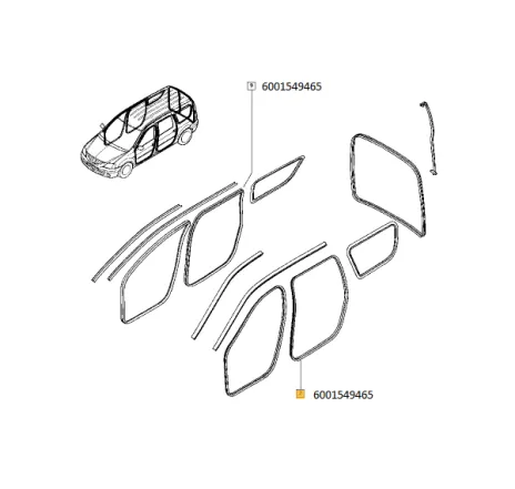 Cheder usa spate stanga/dreapta Dacia Logan/sand i Renault 6001549465